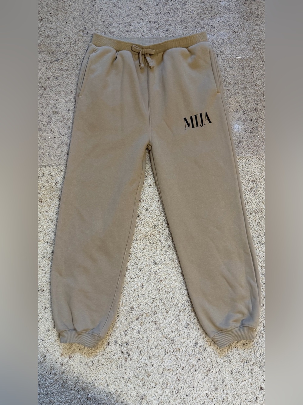 Fashion Nova Kids Tan Sweatpants with MIJA Logo
